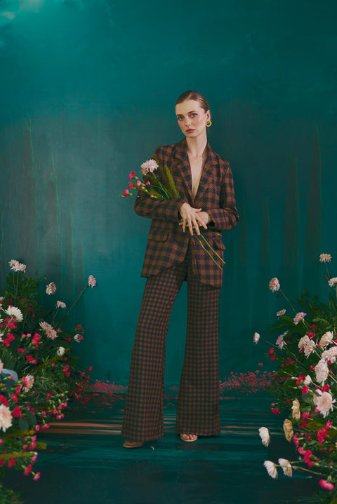 BROWNSTONE CHECK PANTS