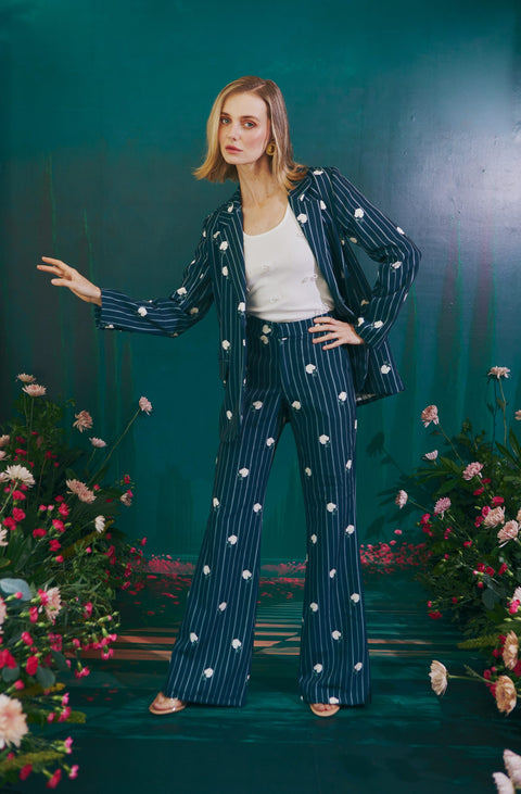 ETERNAL STRIPE BLOOM BLAZER